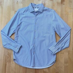 Cactus Man Ricky Singh Men's Blue Patterned Button Down Shirt